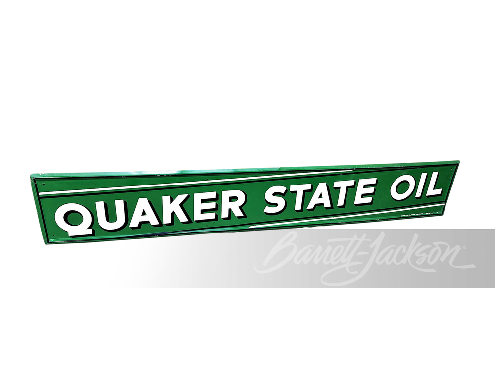 1940 QUAKER STATE MOTOR OIL TIN SIGN