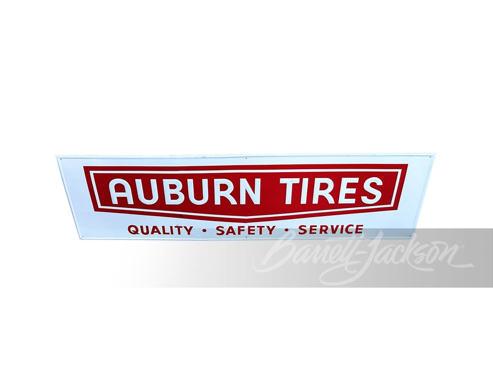 1960S AUBURN TIRES TIN SIGN