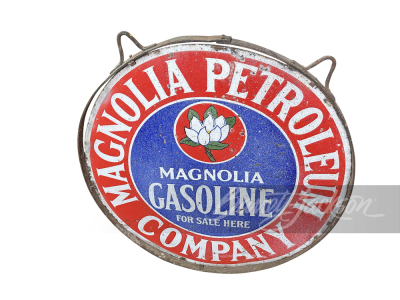 CIRCA LATE 1920S-EARLY '30S MAGNOLIA PETROLEUM GASOLINE PORCELAIN SIGN - 2