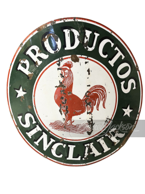 1930S "PRODUCTOS SINCLAIR" PORCELAIN SIGN