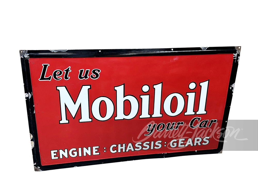 LATE 1920S-EARLY '30S MOBILOIL PORCELAIN SIGN