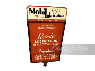 1930S MOBIL LUBRICATION TIN SIGN - 2