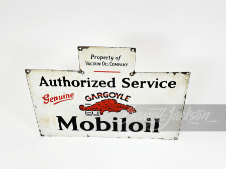 CIRCA 1920S-30S GARGOYLE MOBILOIL PORCELAIN SIGN