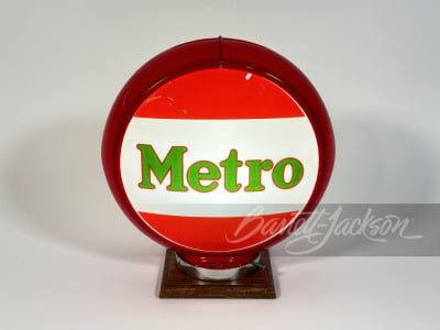 CIRCA 1940S MOBIL METRO GASOLINE GAS PUMP GLOBE - 2