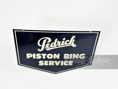 1930S-40S PEDRICK PISTON RING SERVICE TIN SIGN