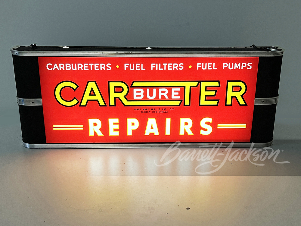 1930S CARTER CARBURETORS LIGHT-UP SIGN