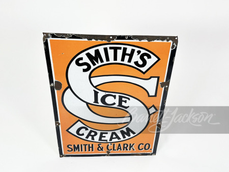 1930S SMITH'S ICE CREAM PORCELAIN SIGN