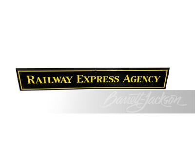 1930S RAILWAY EXPRESS AGENCY PORCELAIN SIGN