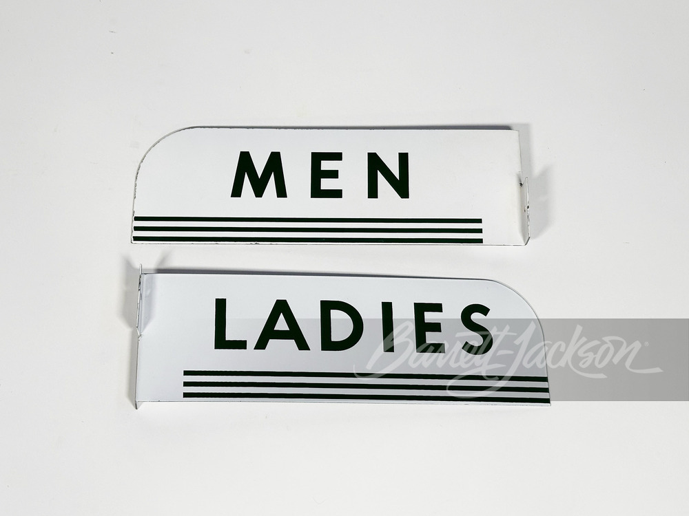 SET OF TEXACO OIL MEN/LADIES PORCELAIN SIGNS