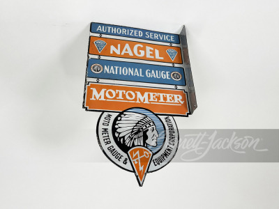 1930S NAGEL NATIONAL GAUGE MOTO METER PORCELAIN SIGN