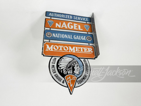 1930S NAGEL NATIONAL GAUGE MOTO METER PORCELAIN SIGN