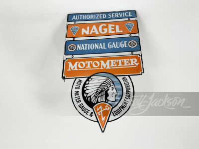 1930S NAGEL NATIONAL GAUGE MOTO METER PORCELAIN SIGN - 2