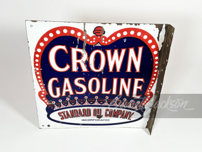 1920S STANDARD OIL CROWN GASOLINE PORCELAIN SIGN