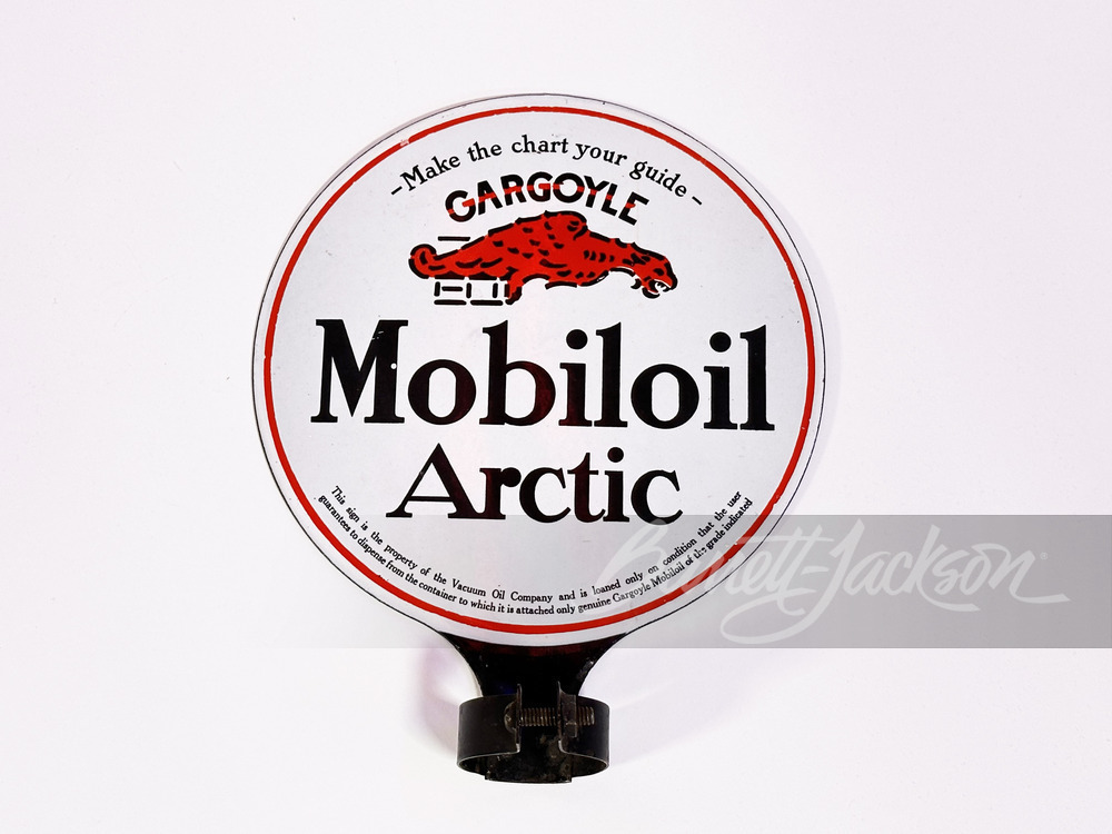 1920S MOBILOIL "ARCTIC" PORCELAIN LUBESTER SIGN