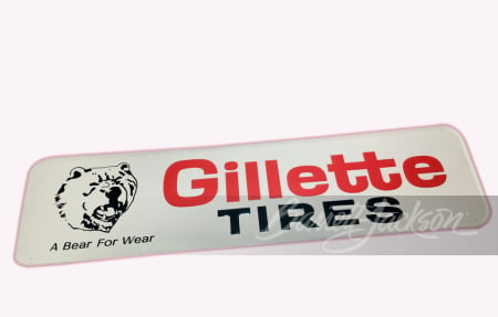 LARGE GILLETTE TIRES TIN SIGN