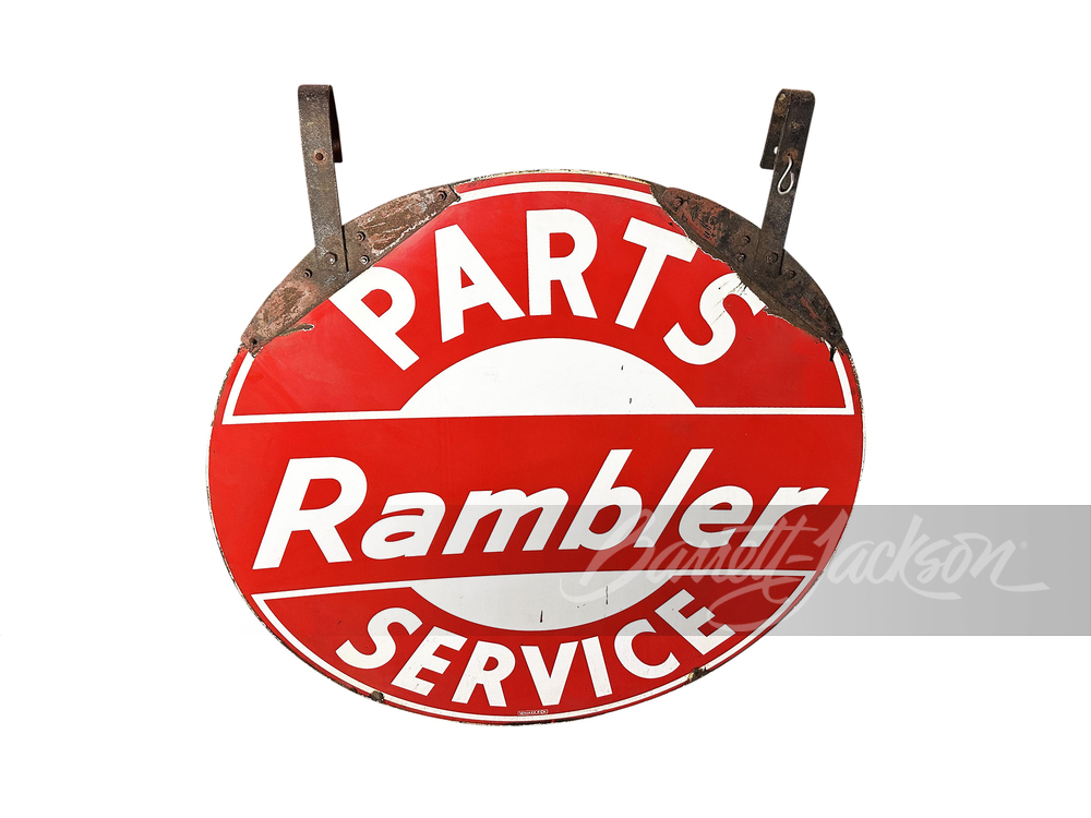 1950S RAMBLER PORCELAIN SIGN