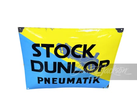 LATE 1920S STOCK DUNLOP TIRES PORCELAIN SIGN