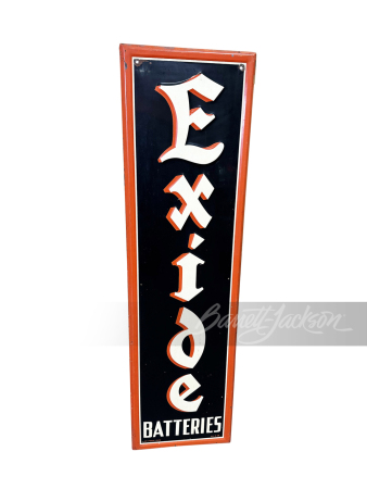 1938 EXIDE BATTERIES TIN GARAGE SIGN