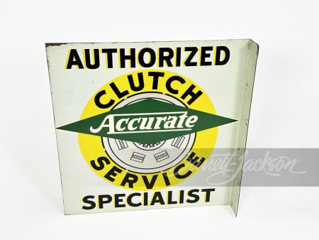 1950S ACCURATE CLUTCH SERVICE SPECIALIST TIN SIGN