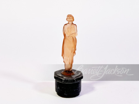 1920S GREEK GODDESS TYCHE LALIQUE-STYLE CRYSTAL HOOD MASCOT