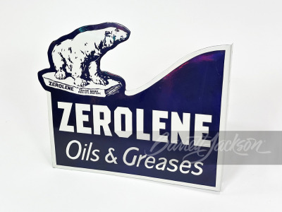 1930S ZEROLENE OILS & GREASES PORCELAIN SIGN - 2