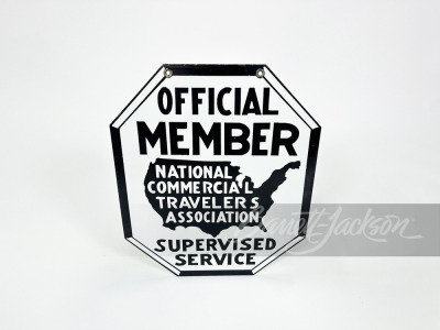 1930S COMMERCIAL TRAVELERS ASSOCIATION SERVICE PORCELAIN SIGN