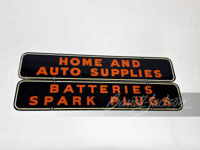 PAIR OF 1941 FIRESTONE SPARK PLUGS SIGN PANELS