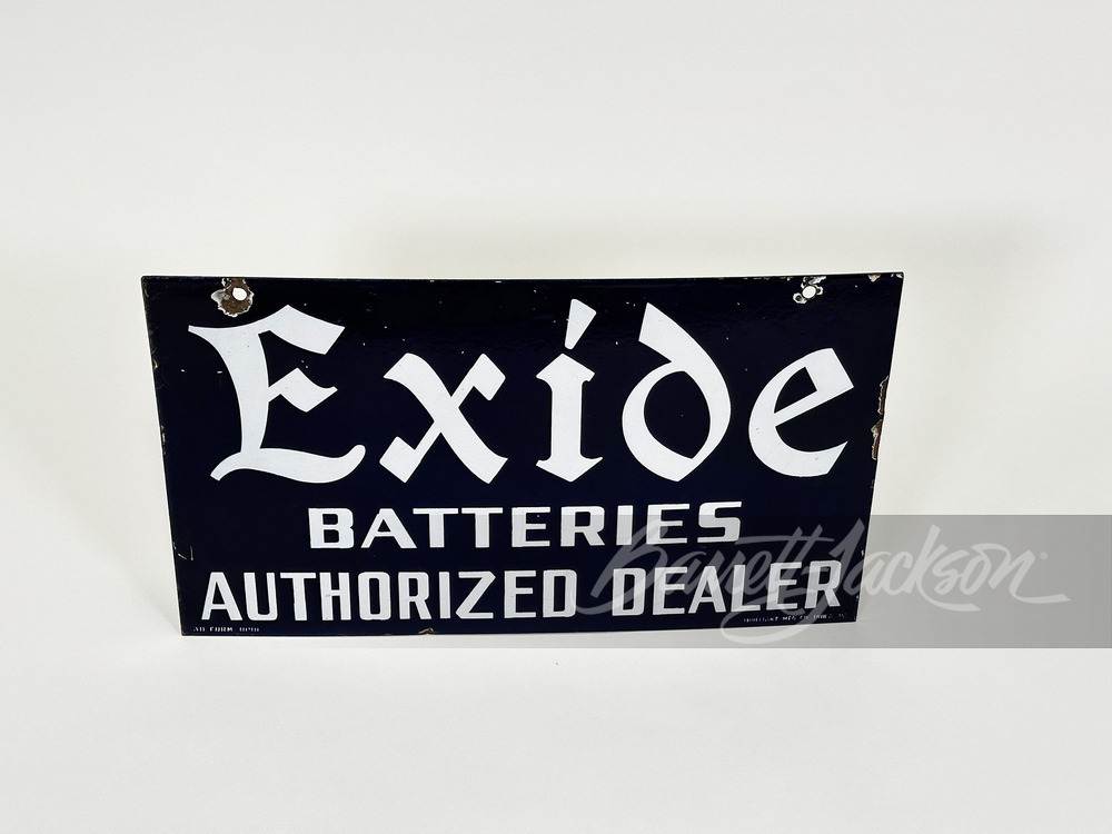 1930S EXIDE BATTERIES PORCELAIN SIGN