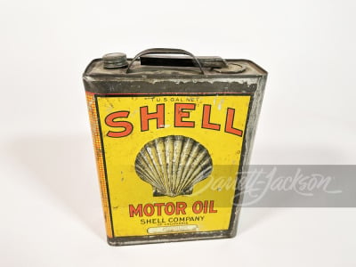 1920S SHELL ROXANNA MOTOR OIL 1-GALLON TIN - 2