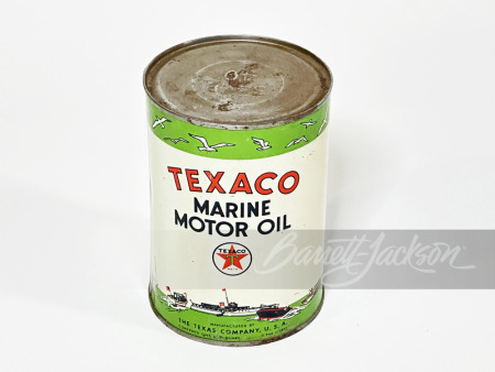 1940S TEXACO MARINE OIL METAL QUART CAN