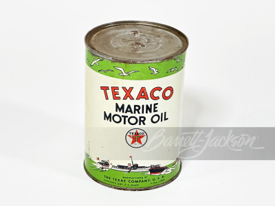 1940S TEXACO MARINE OIL METAL QUART CAN - 2