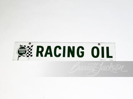 1967 QUAKER STATE RACING OIL TIN SIGN