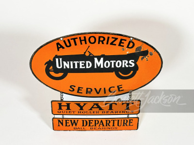 CIRCA LATE 1920S-EARLY '30S UNITED MOTORS PORCELAIN SIGN