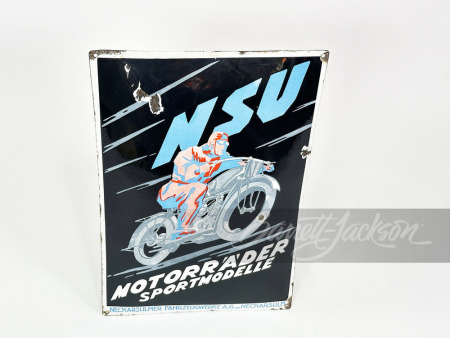 1930S NSU MOTORCYCLES MOTORRADER PORCELAIN SIGN