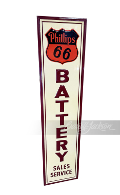 1940S PHILLIPS 66 BATTERY SERVICE TIN SIGN