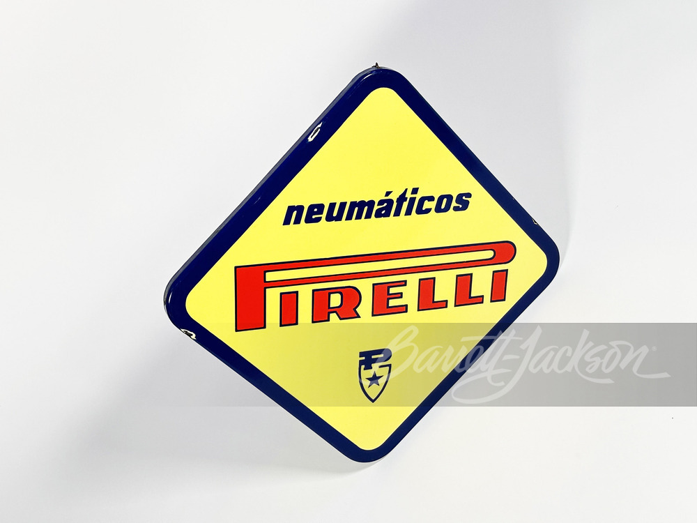 1960S PIRELLI TIRES PORCELAIN SIGN