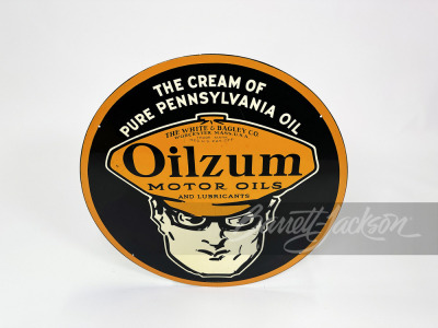 1937 OILZUM MOTOR OIL TIN SIGN