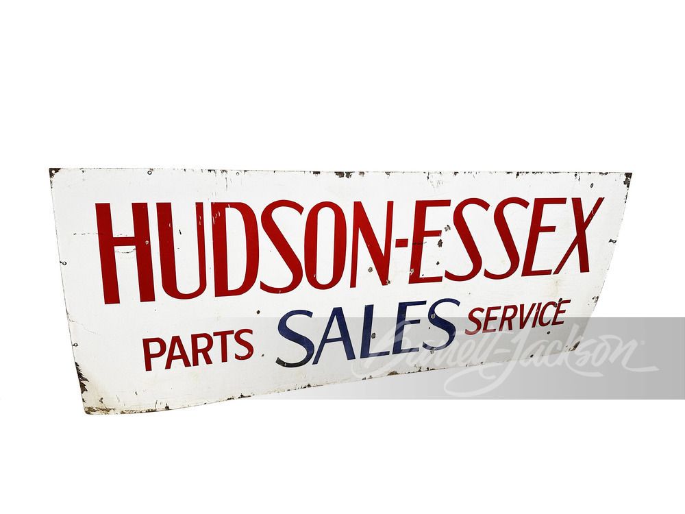 LARGE 1930S HUDSON-ESSEX SALES PORCELAIN SIGN