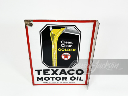 1930S TEXACO MOTOR OIL PORCELAIN SIGN