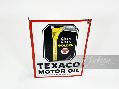 1930S TEXACO MOTOR OIL PORCELAIN SIGN - 2