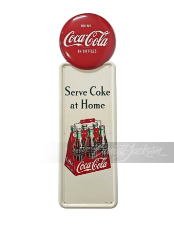 1947 COCA-COLA 6-PACK PILASTER SIGN