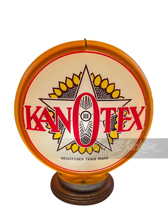 1940S KAN-O-TEX GASOLINE GAS PUMP GLOBE