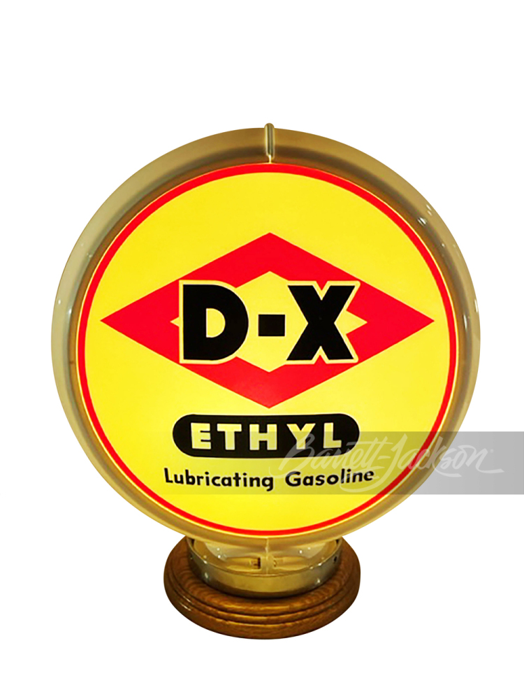 1950S DX GASOLINE WITH ETHYL GAS PUMP GLOBE