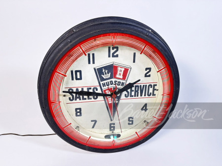 1930S-40S HUDSON SALES SERVICE NEON CLOCK