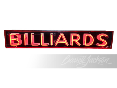 1930S "BILLIARDS" NEON TIN SIGN - 2