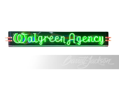 1930S WALGREEN AGENCY NEON PORCELAIN SIGN