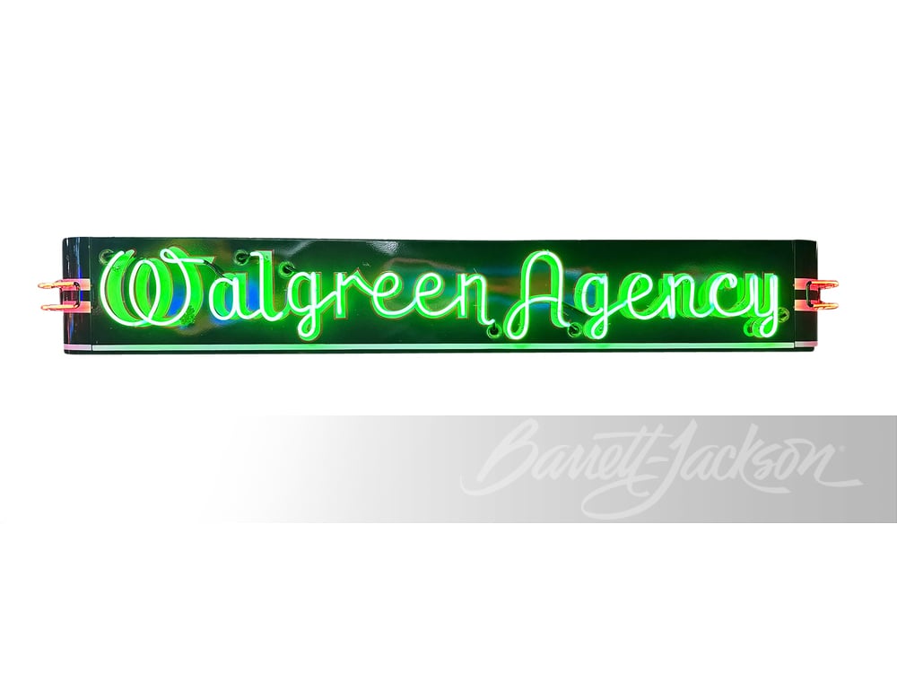 1930S WALGREEN AGENCY NEON PORCELAIN SIGN