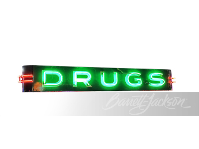 CIRCA 1930S-40S "DRUGS" NEON PORCELAIN SIGN