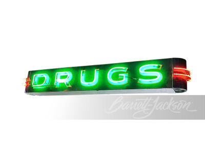 CIRCA 1930S-40S "DRUGS" NEON PORCELAIN SIGN - 2