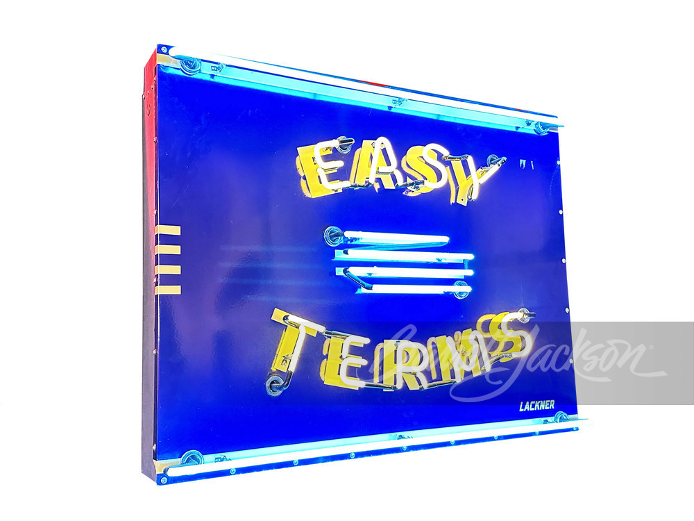 1940S-50S "EASY TERMS" NEON PORCELAIN SIGN